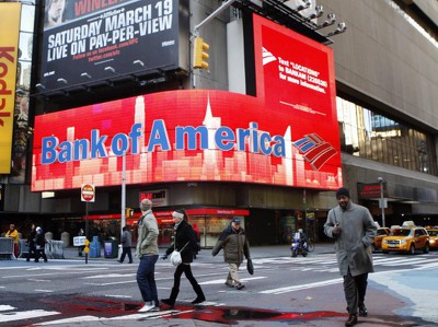 Прибыль Bank of America упала до $168 млн