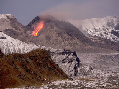 Облако пепла от извержения камчатского вулкана Шивелуч рассеялось