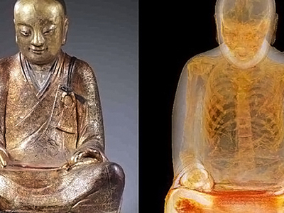 В древней статуе Будды обнаружена мумия