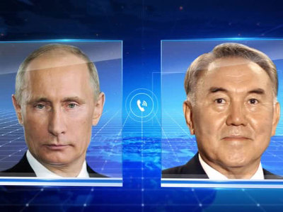 Путин и Назарбаев обсудили кризис на Украине