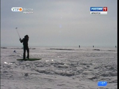 Состояние байкальского льда позволяет провести в Листвянке Baikal Ice Golf Festival
