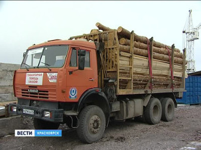 КАМАЗы со стройматериалами отправились из Красноярска в Хакасию