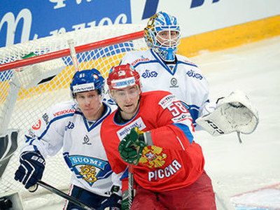 После первого периода хоккеисты России выигрывают у финнов