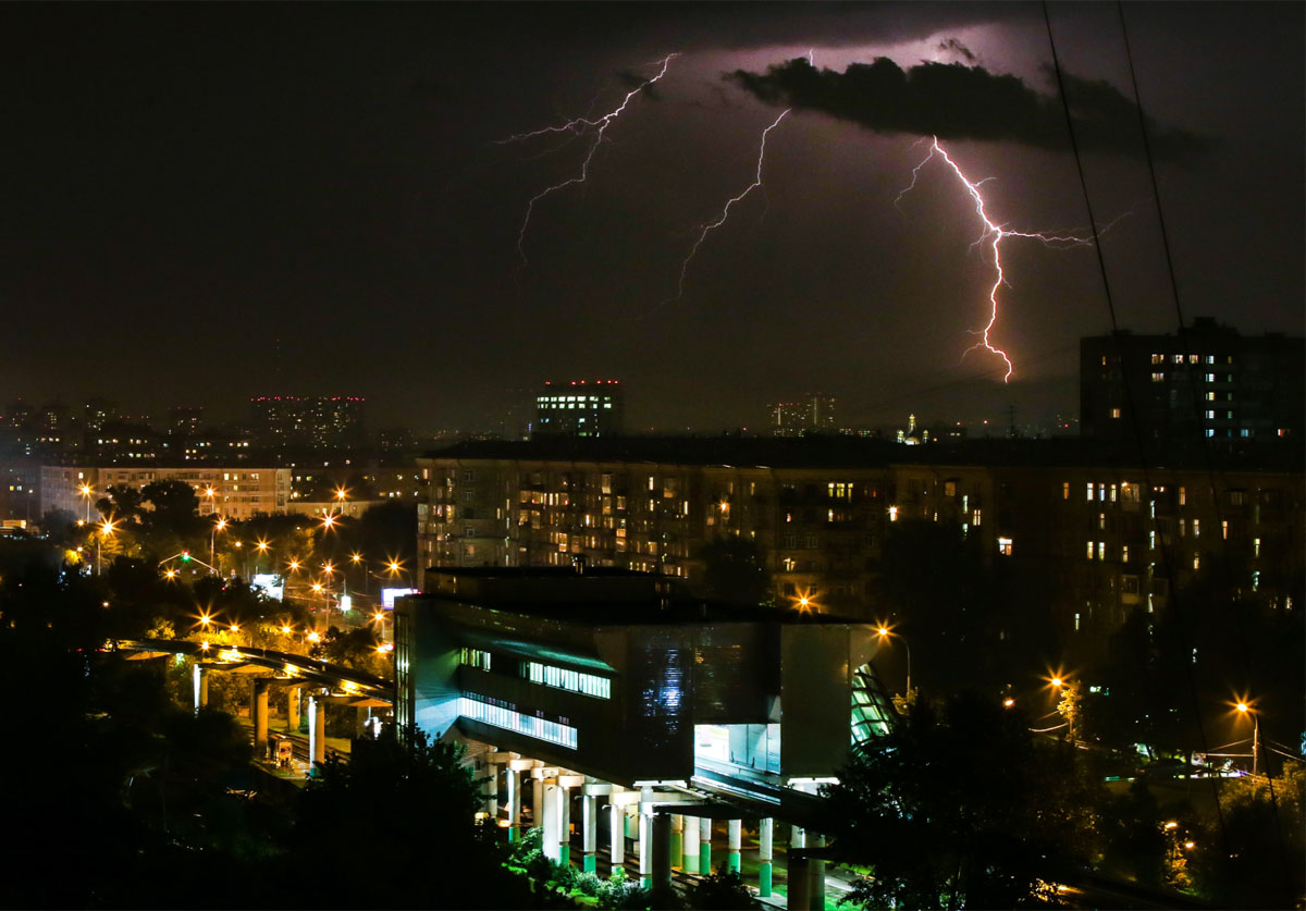 Сильная гроза в москве