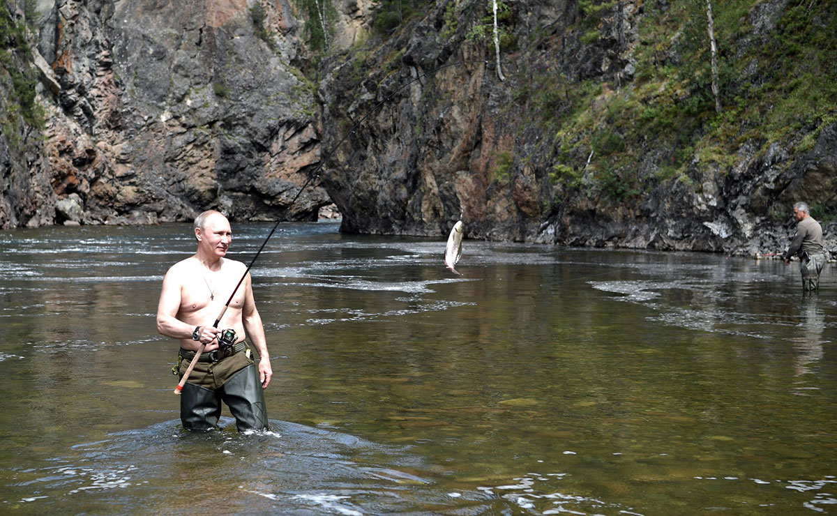 путин на отдыхе